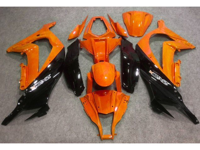 2016-2019 Orange Brillant & Noir Kawasaki ZX10R Carénage Moto 2016-2019 Orange Brillant & Noir Kawasaki ZX10R Carénage Moto