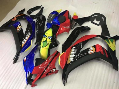 2016-2019 Partager Rouge & Bleu Kawasaki ZX10R Carénage Moto