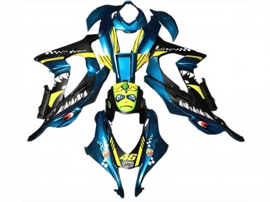 2016-2019 Requin Bleu Clair Kawasaki ZX10R Carénage Moto