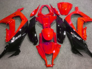 2016-2019 Rouge Brillant & Noir Kawasaki ZX10R Carénage Moto