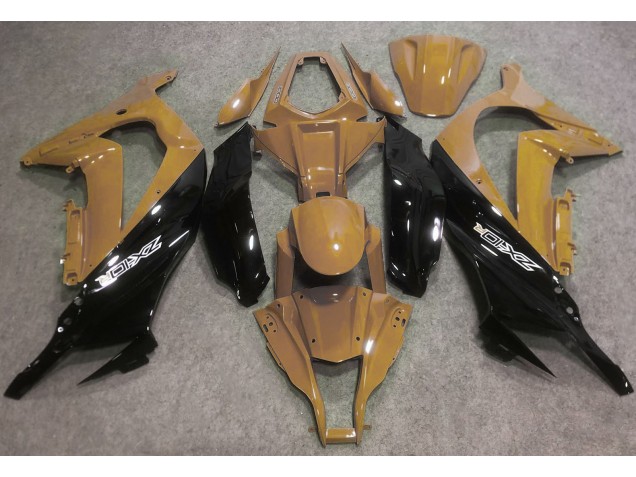 2016-2019 Tan Du Désert & Noir Kawasaki ZX10R Carénage Moto 2016-2019 Tan Du Désert & Noir Kawasaki ZX10R Carénage Moto