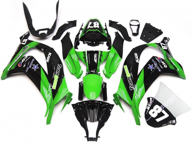 2016-2019 Vert & Noir Kawasaki ZX10R Carénage Moto 2016-2019 Vert & Noir Kawasaki ZX10R Carénage Moto