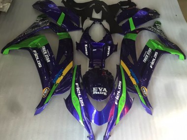 2016-2019 Vert Violet & Brillant Kawasaki ZX10R Carénage Moto