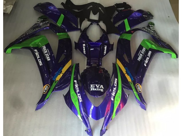 2016-2019 Vert Violet & Brillant Kawasaki ZX10R Carénage Moto 2016-2019 Vert Violet & Brillant Kawasaki ZX10R Carénage Moto