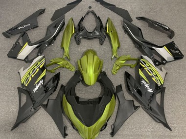 2018-2023 Jaune Liquide & Gris Kawasaki Ninja 400 Carénage Moto