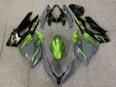 2018-2023 Nardo Gris & Vert Kawasaki Ninja 400 Carénage Moto