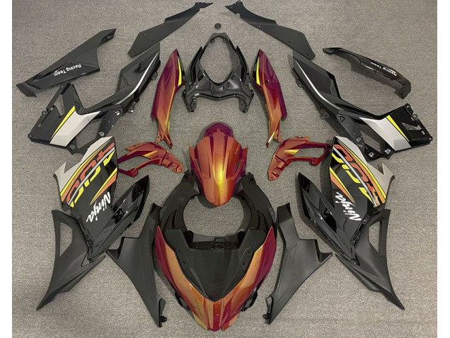 2018-2023 Orange Liquide & Gris Kawasaki Ninja 400 Carénage Moto 2018-2023 Orange Liquide & Gris Kawasaki Ninja 400 Carénage Moto