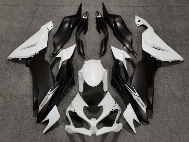 2019-2023 Blanc Nacré Mat & Noir Kawasaki ZX6R Carénage Moto