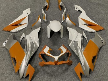 2019-2023 Orange Blanc & Argent Kawasaki ZX6R Carénage Moto