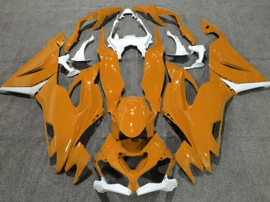 2019-2023 Orange Brillant & Blanc Kawasaki ZX6R Carénage Moto