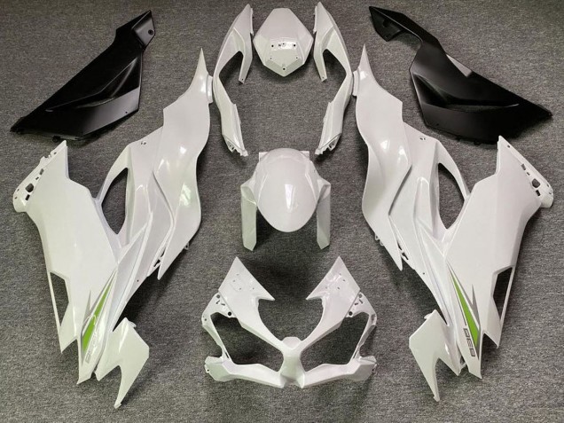 2019-2023 Perle Blanche Kawasaki ZX6R Carénage Moto 2019-2023 Perle Blanche Kawasaki ZX6R Carénage Moto