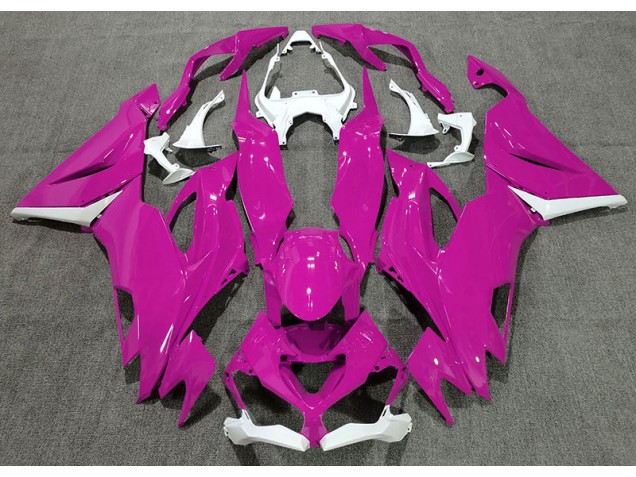 2019-2023 Rose Brillant & Blanc Kawasaki ZX6R Carénage Moto 2019-2023 Rose Brillant & Blanc Kawasaki ZX6R Carénage Moto