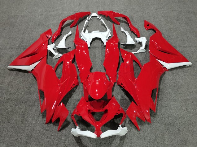 2019-2023 Rouge Avec Du Blanc Kawasaki ZX6R Carénage Moto 2019-2023 Rouge Avec Du Blanc Kawasaki ZX6R Carénage Moto