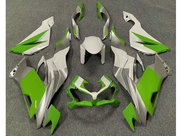 2019-2023 Vert Blanc & Argent Kawasaki ZX6R Carénage Moto 2019-2023 Vert Blanc & Argent Kawasaki ZX6R Carénage Moto