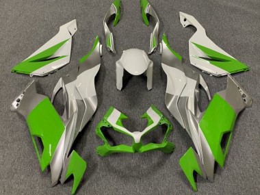 2019-2023 Vert Brillant Blanc & Argent Kawasaki ZX6R Carénage Moto
