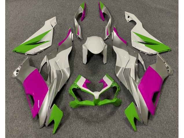 2019-2023 Vert Brillant Rose & Argent Kawasaki ZX6R Carénage Moto 2019-2023 Vert Brillant Rose & Argent Kawasaki ZX6R Carénage Moto