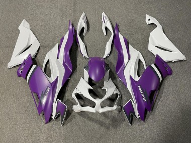 2019-2023 Violet Mat & Blanc Kawasaki ZX6R Carénage Moto