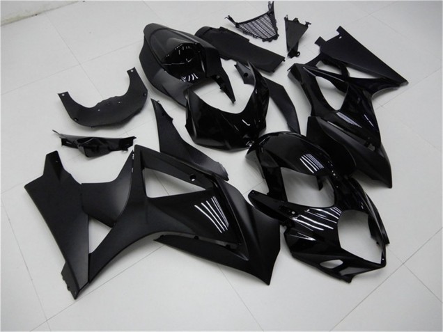 Carénages Moto Suzuki GSXR 1000 2007-2008 - Noir Brillant Noir Mat No Décalque