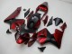 Carénages Moto Honda CBR600RR 2003-2004 - Rouge Noir Mat Bande