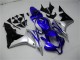 Carénages Moto Honda CBR600RR 2007-2008 - Argent Bleu Noir Brillant OEM Style