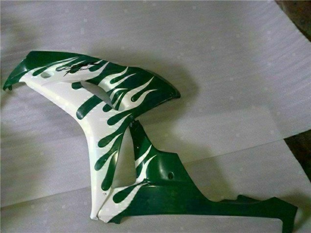 Carénages Moto Honda CBR1000RR 2006-2007 - Blanc Vert Flamme
