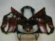 Carénages Moto Honda CBR600 F4i 2004-2007 - Noir Brillant Rouge Flamme