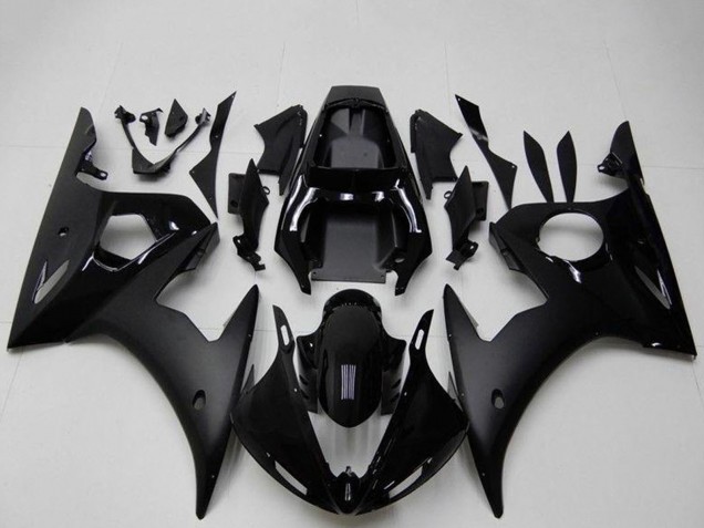 Carénages Moto Yamaha YZF R6 2003-2004 - Noir Brillant Noir Mat