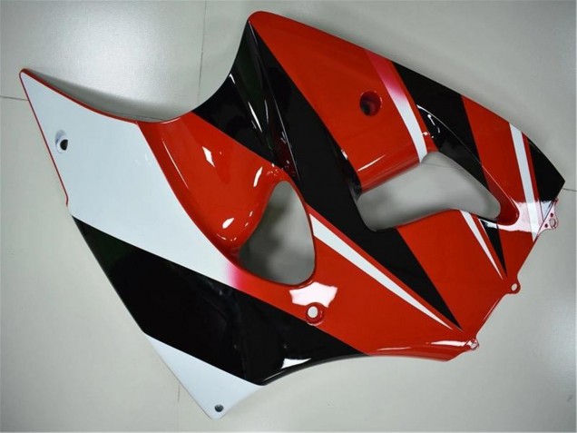 Carénages Moto Kawasaki ZX6R 2000-2002 - Blanc Rouge Noir Brillant
