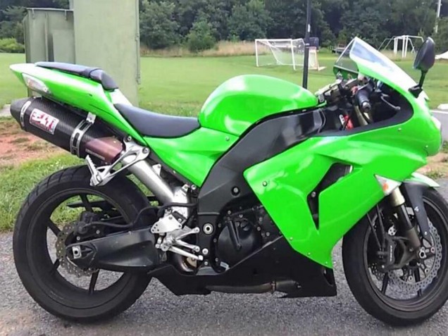 Kits Carénage Moto Kawasaki ZX10R 2006-2007 - Vert Noir Mat