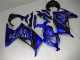 Carénages Moto Kawasaki Ninja 300 EX300R 2013-2024 - Bleu Noir Blanc Flamme