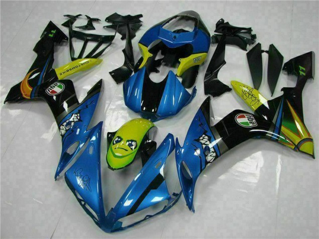 Carénages Moto Yamaha YZF R1 2004-2006 - Bleu Jaune Requin