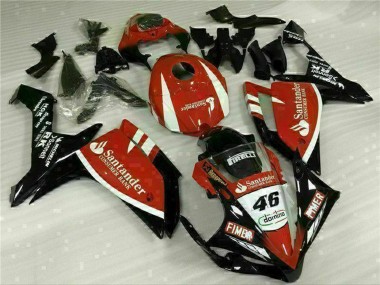 Carénages Moto Yamaha YZF R1 2007-2008 - Rouge Blanc Noir Fimer Santander 46
