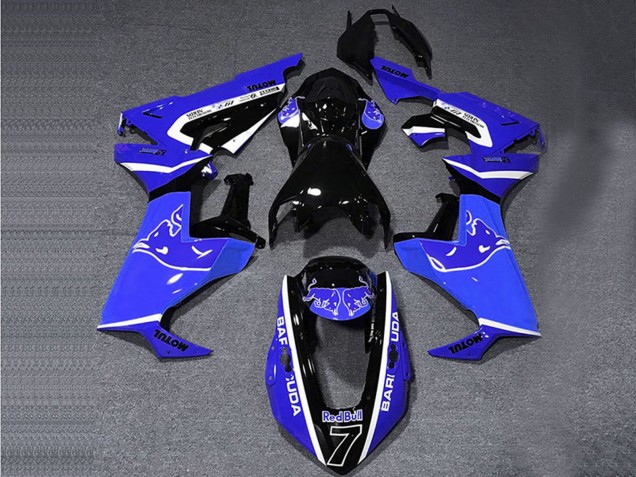 Carénages Moto Honda CBR1000RR 2017-2024 - Bleu Blanc Noir Brillant Bull