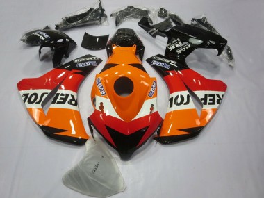 Kits Carénage Moto ABS Honda CBR1000RR 2008-2011 - Orange Blanc Rouge Noir Brillant Repsol