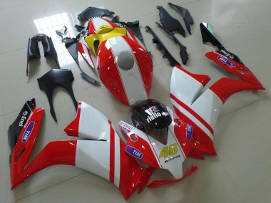 Carénages Moto Honda CBR1000RR 2012-2016 - Blanc Rouge Jaune Bleu Ducati Style