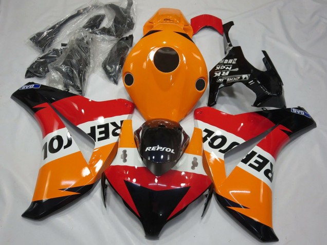 Kits Carénage Moto Honda CBR1000RR 2008-2011 - Orange Blanc Rouge Noir Brillant Repsol