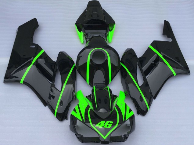 Carénages Moto Honda CBR1000RR 2004-2005 - Noir Brillant Haute Visibilité Vert