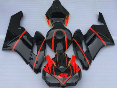 Carénages Moto Honda CBR1000RR 2004-2005 - Noir Brillant Rouge