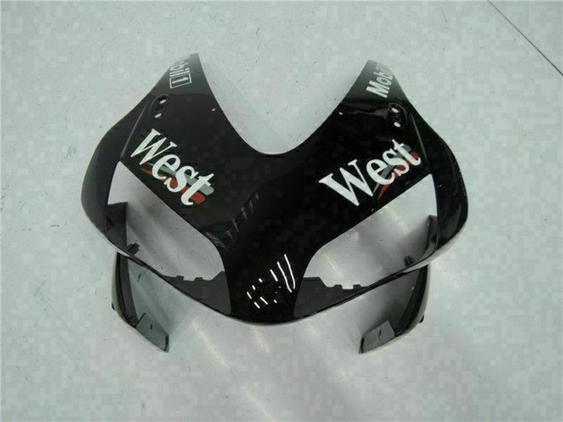 Carénages Moto Honda CBR600RR 2003-2004 - Noir Brillant Blanc West Mobil