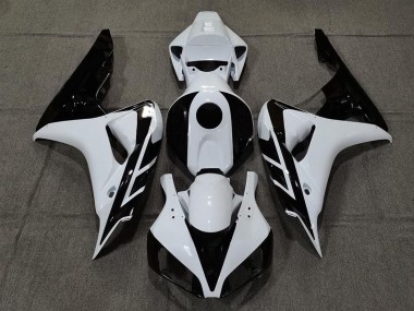 Carénage Moto Honda CBR1000RR 2006-2007 - Blanc Noir Brillant