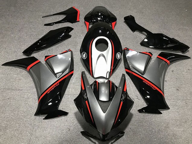 Carénages Moto Honda CBR1000RR 2012-2016 - Gunmetal Gris Noir Brillant Rouge