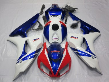 Carénage Moto Honda CBR1000RR 2006-2007 - Blanc Rouge Bleu HRC OEM Style