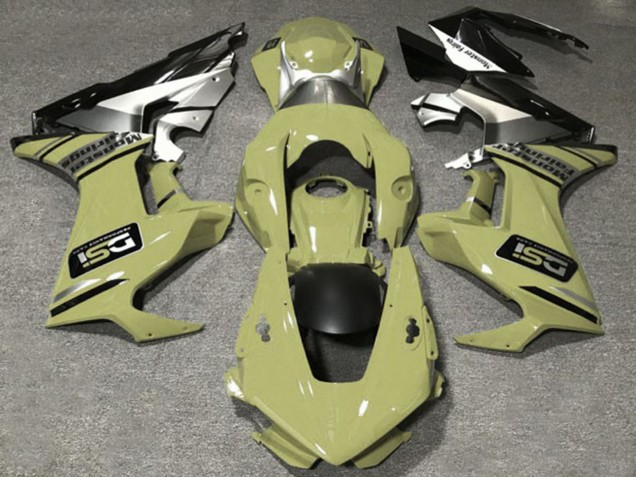 Carénages Moto Honda CBR1000RR 2017-2024 - Olive Blanc Argent Noir Brillant DSI