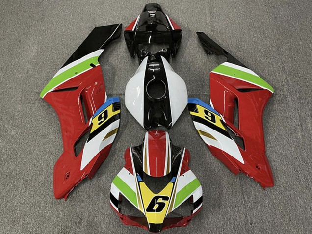 Carénages Moto Honda CBR1000RR 2004-2005 - Blanc Rouge Vert Jaune Noir Brillant 6