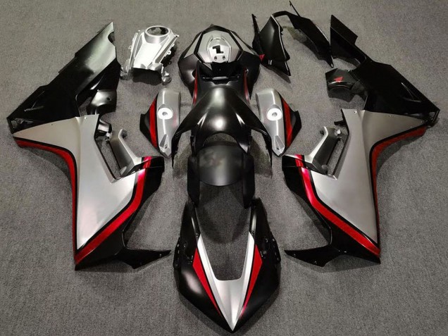 Carénages Moto Honda CBR1000RR 2017-2023 - Argent Rouge Noir Brillant