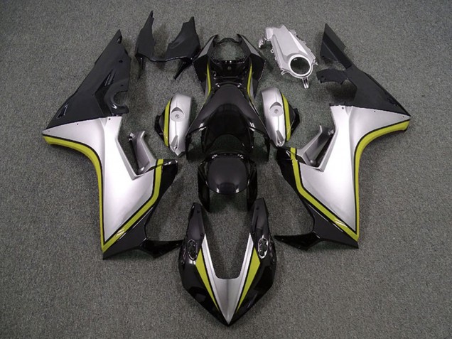 Carénages Moto Honda CBR1000RR 2017-2024 - Argent Jaune Noir Brillant