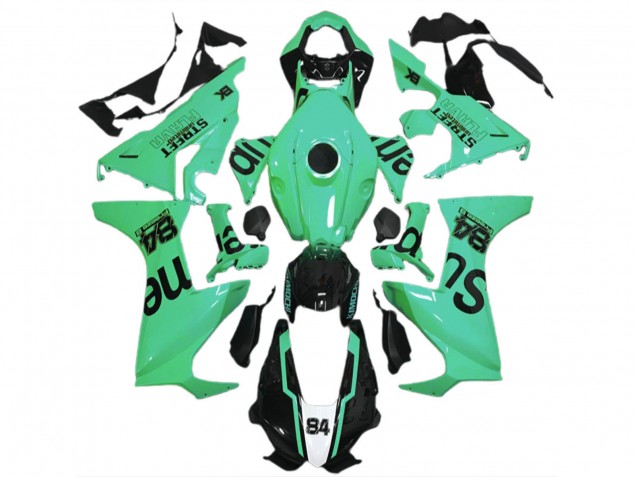 Carénages Moto Honda CBR1000RR 2017-2024 - Spécial Vert Noir Brillant Street Flava