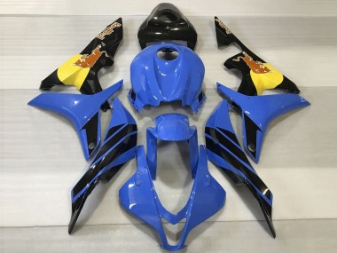 Carénages Moto Honda CBR600RR 2007-2008 - Bleu Jaune Noir Brillant Red Bull