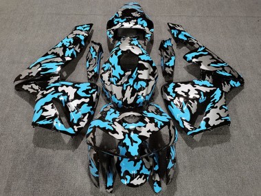 Carénages Moto Honda CBR600RR 2005-2006 - Camouflage Bleu Clair