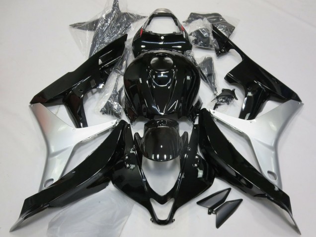 Carénages Moto Honda CBR600RR 2007-2008 - Argent Noir Brillant